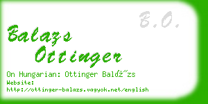 balazs ottinger business card